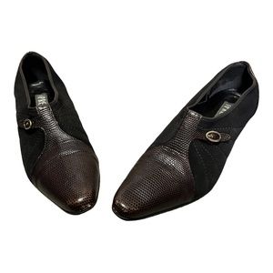 Prevata Italian made vintage heeled ankle booties size 8